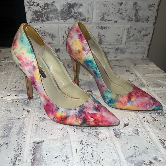 BCBGeneration Pointy Toe Colorful Rainbow Pumps - Picture 2 of 4